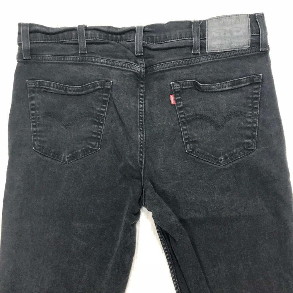 Levis 511 Slim Fit Jeans Mens W40 L34 Black Denim‎ Pants 04511-1907